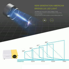 Portable Mini Projector 1080P Full HD 4K Playback