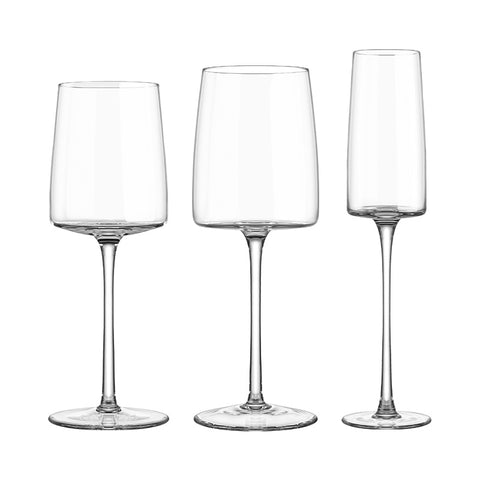 Crystal Glass Champagne Juice And Red Wine Glasses