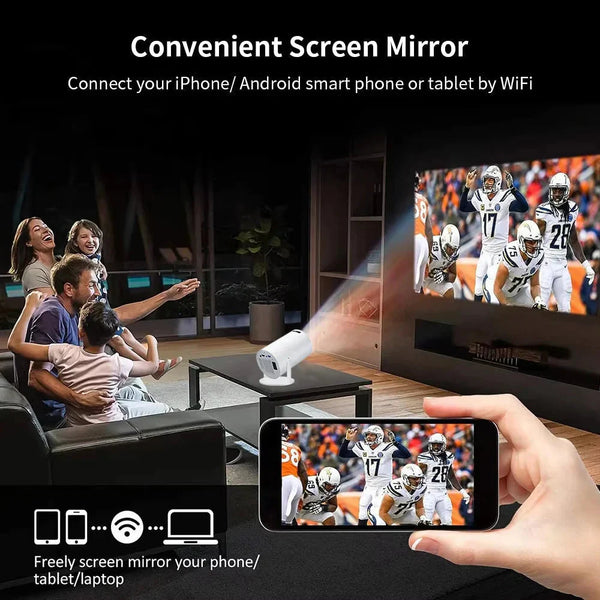 Salange P300 Mini Portable Projector 720P HD Android