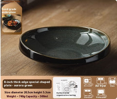 Japanese Style Commercial Hotel Tableware, Irregular Salad Bowls, Ceramic Plates