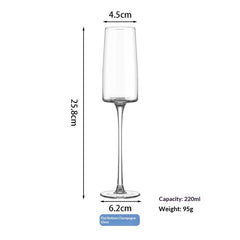 Crystal Glass Champagne Juice And Red Wine Glasses