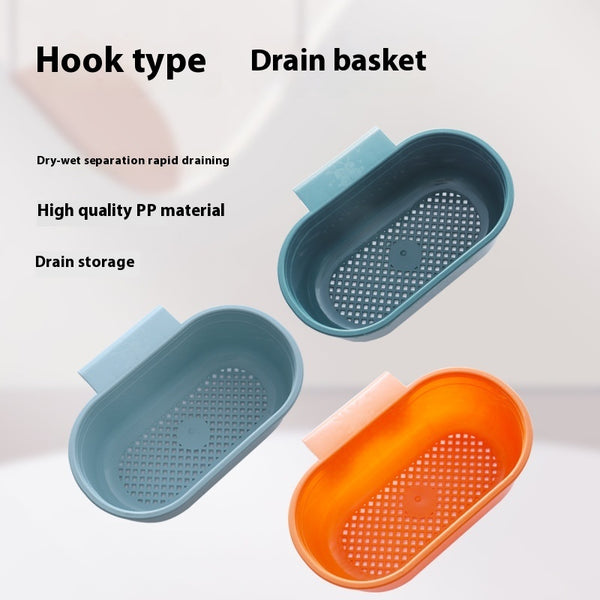 Hanging Sink Hanging Colander Kitchen Trash Can Cabinet Door Trash Rack