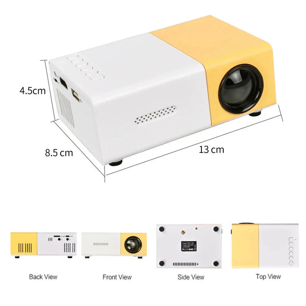 Portable Mini Projector 1080P Full HD 4K Playback
